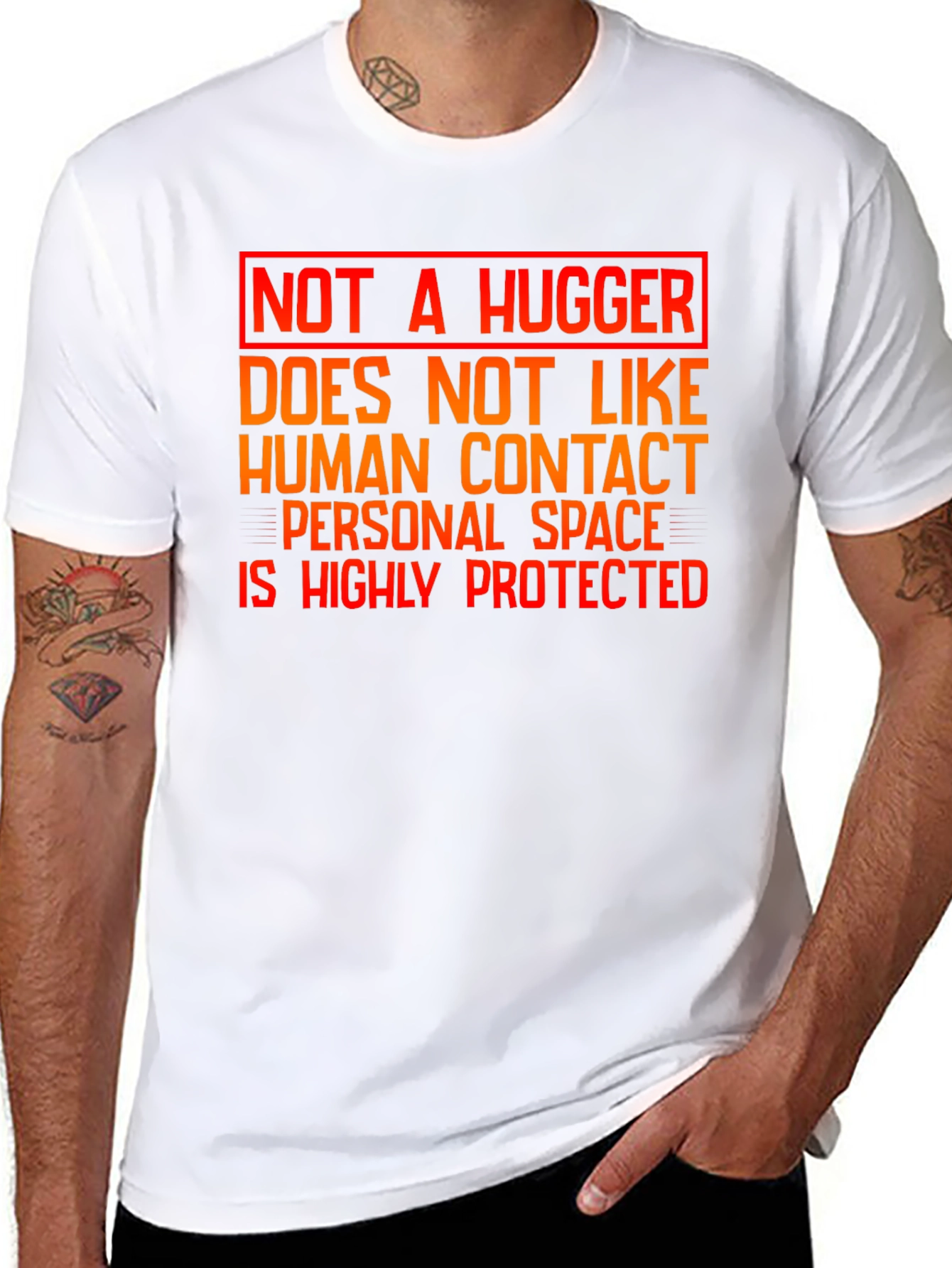 Not A Hugger Graphic Tee - Personal Space Shirt