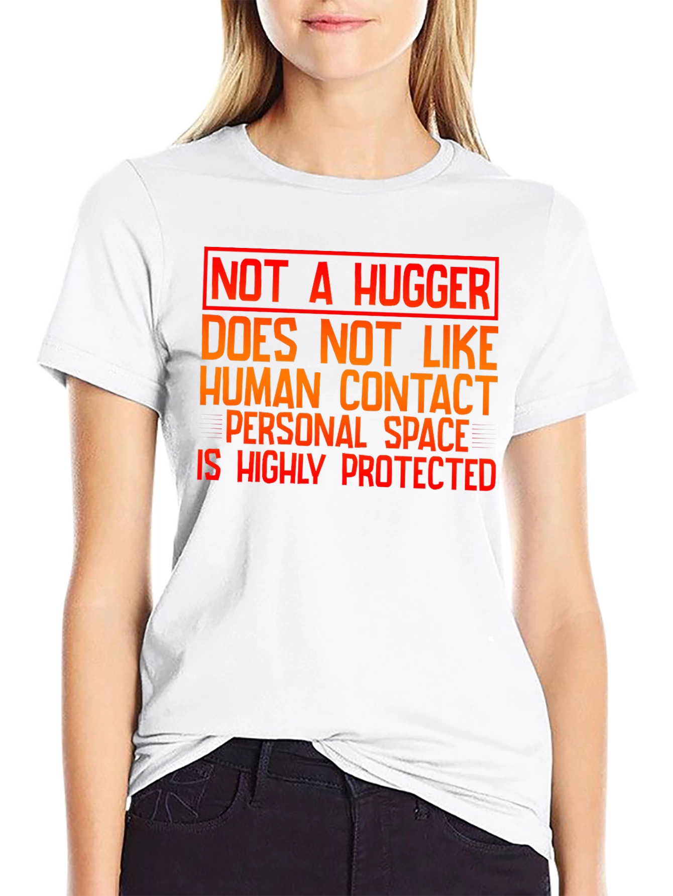 Not A Hugger Graphic Tee - Personal Space Shirt