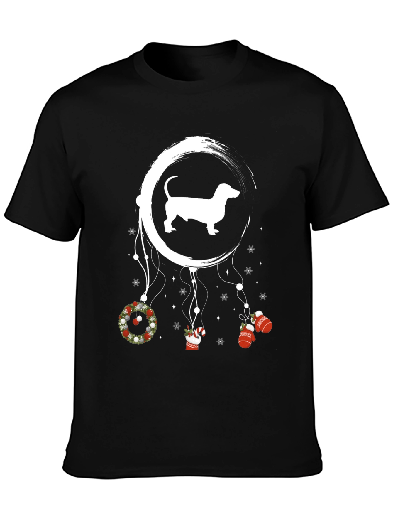 Dachshund Christmas Dreamcatcher Graphic Tee