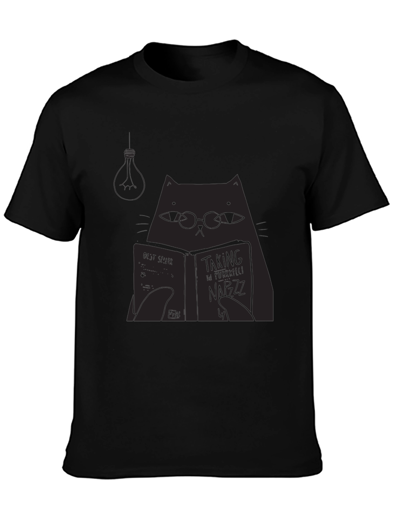 Cat Reading Book T-Shirt
