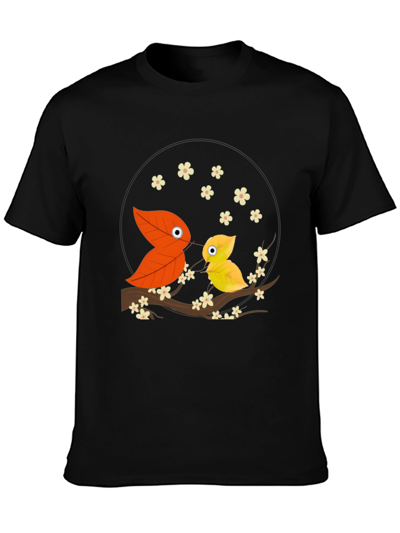 Leaf Bird Graphic Tee - Unique Nature Inspired Design