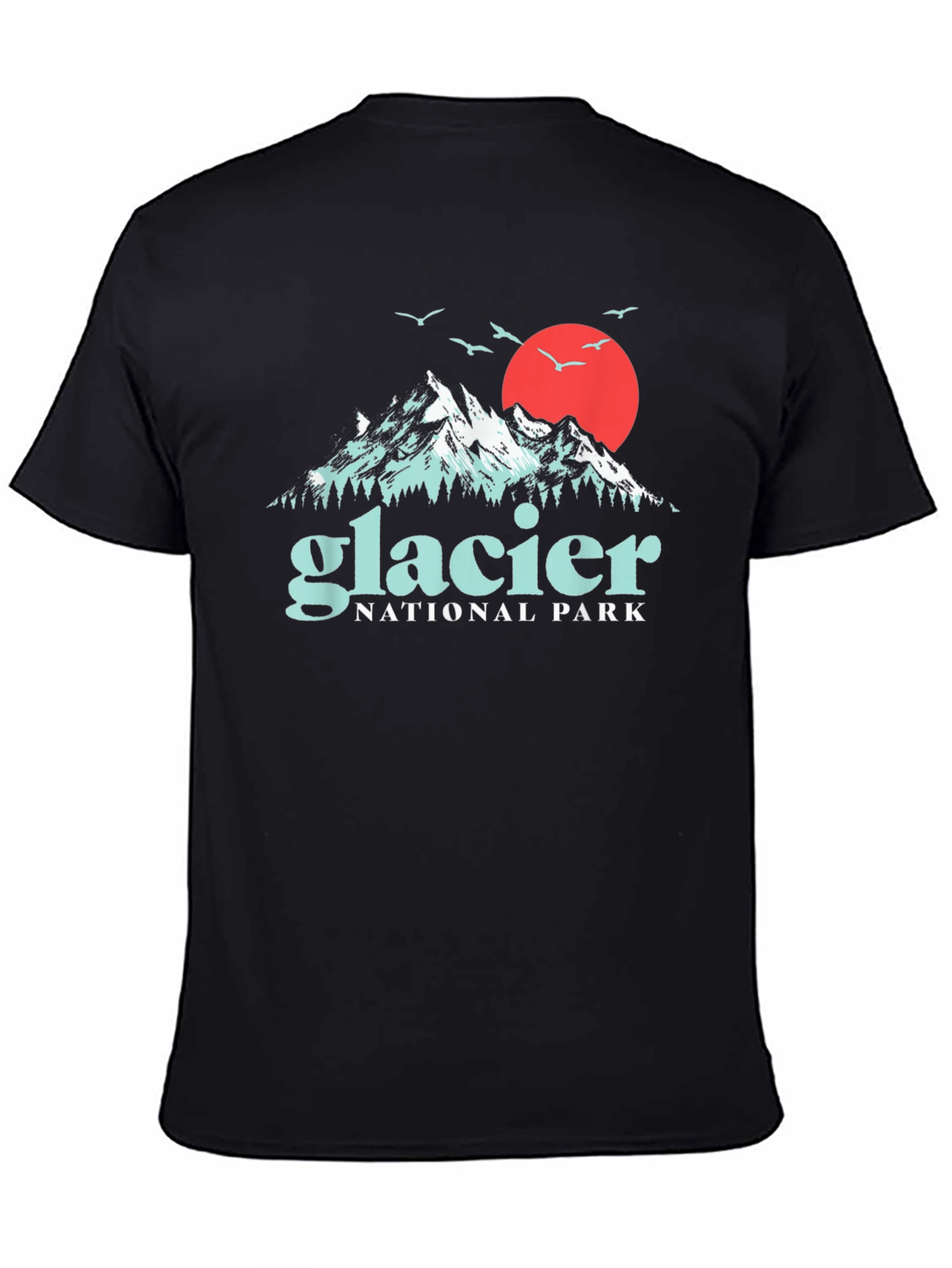 Glacier National Park T-Shirt Black Graphic Tee