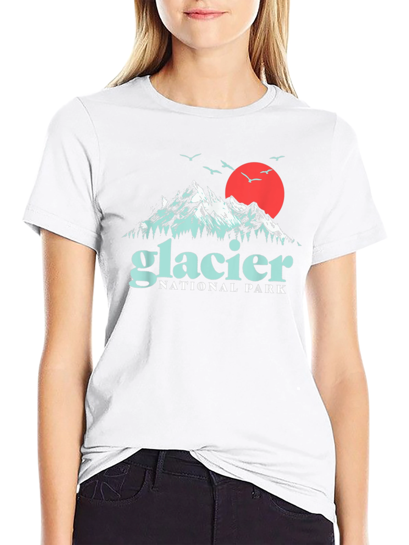 Glacier National Park T-Shirt Black Graphic Tee