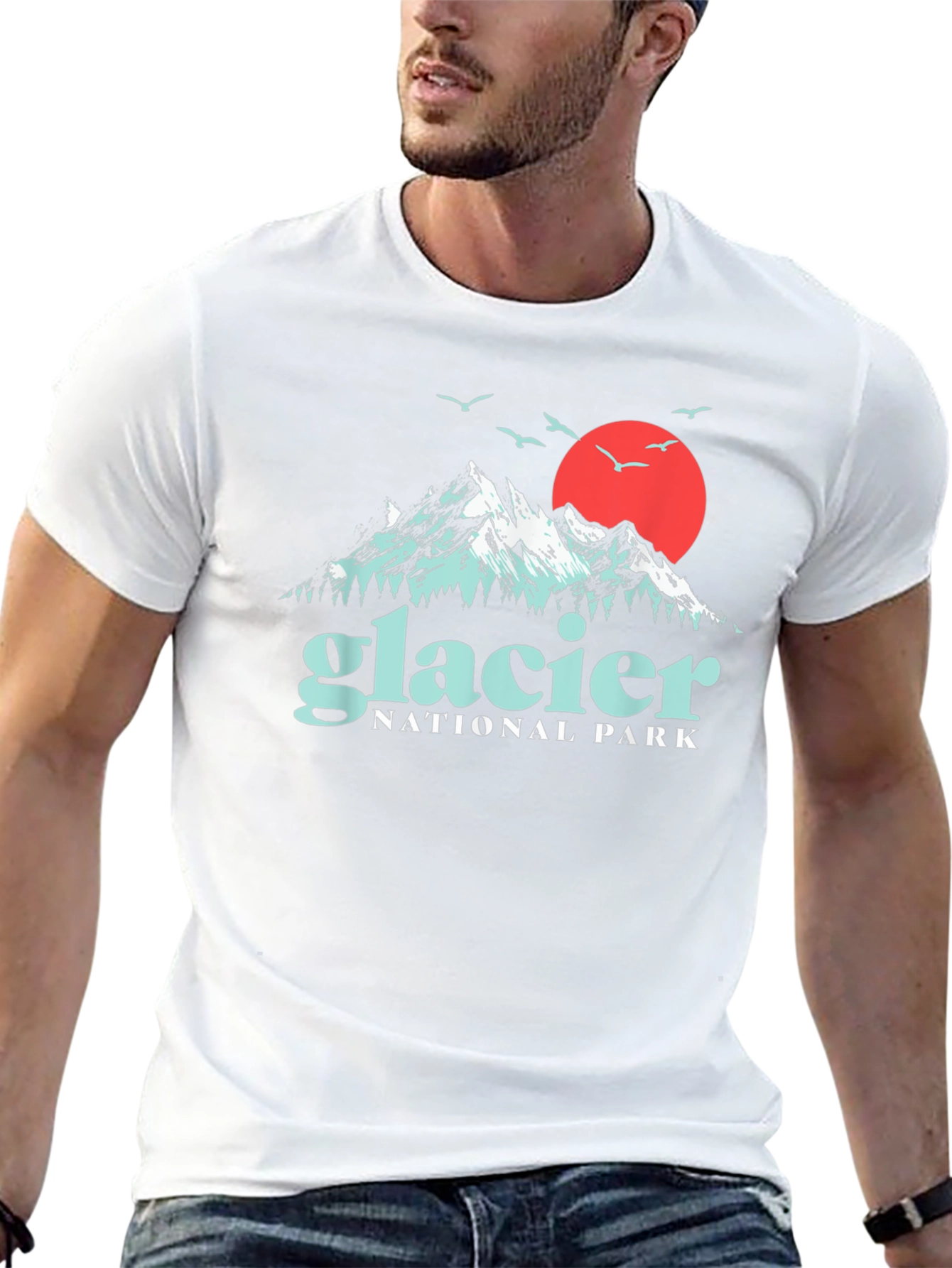 Glacier National Park T-Shirt Black Graphic Tee
