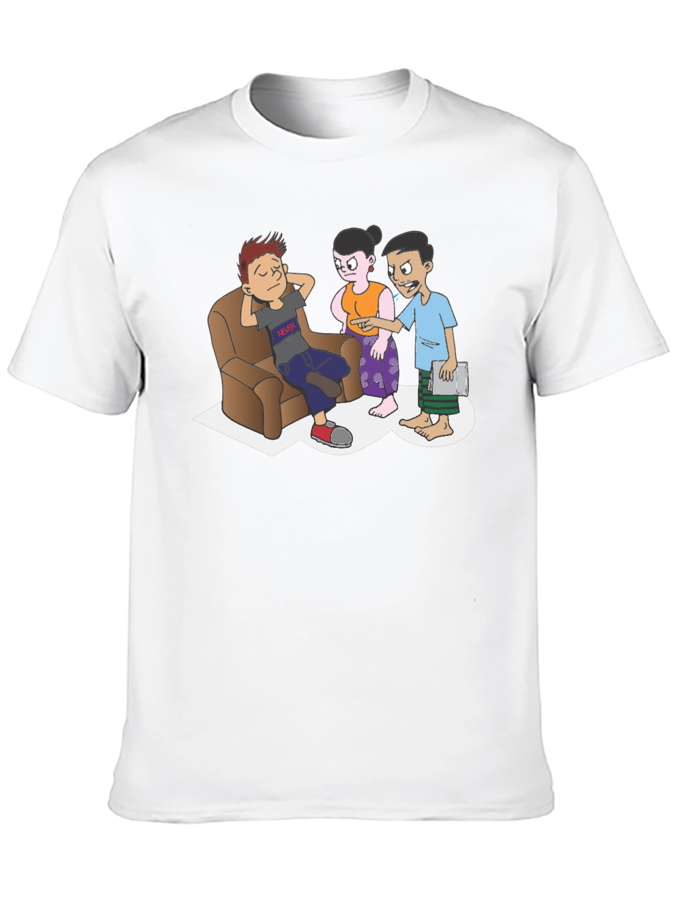 Funny Cartoon T-Shirt - Black Graphic Tee