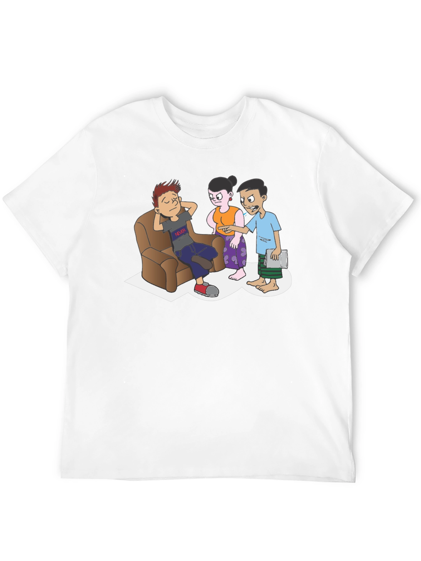 Funny Cartoon T-Shirt - Black Graphic Tee