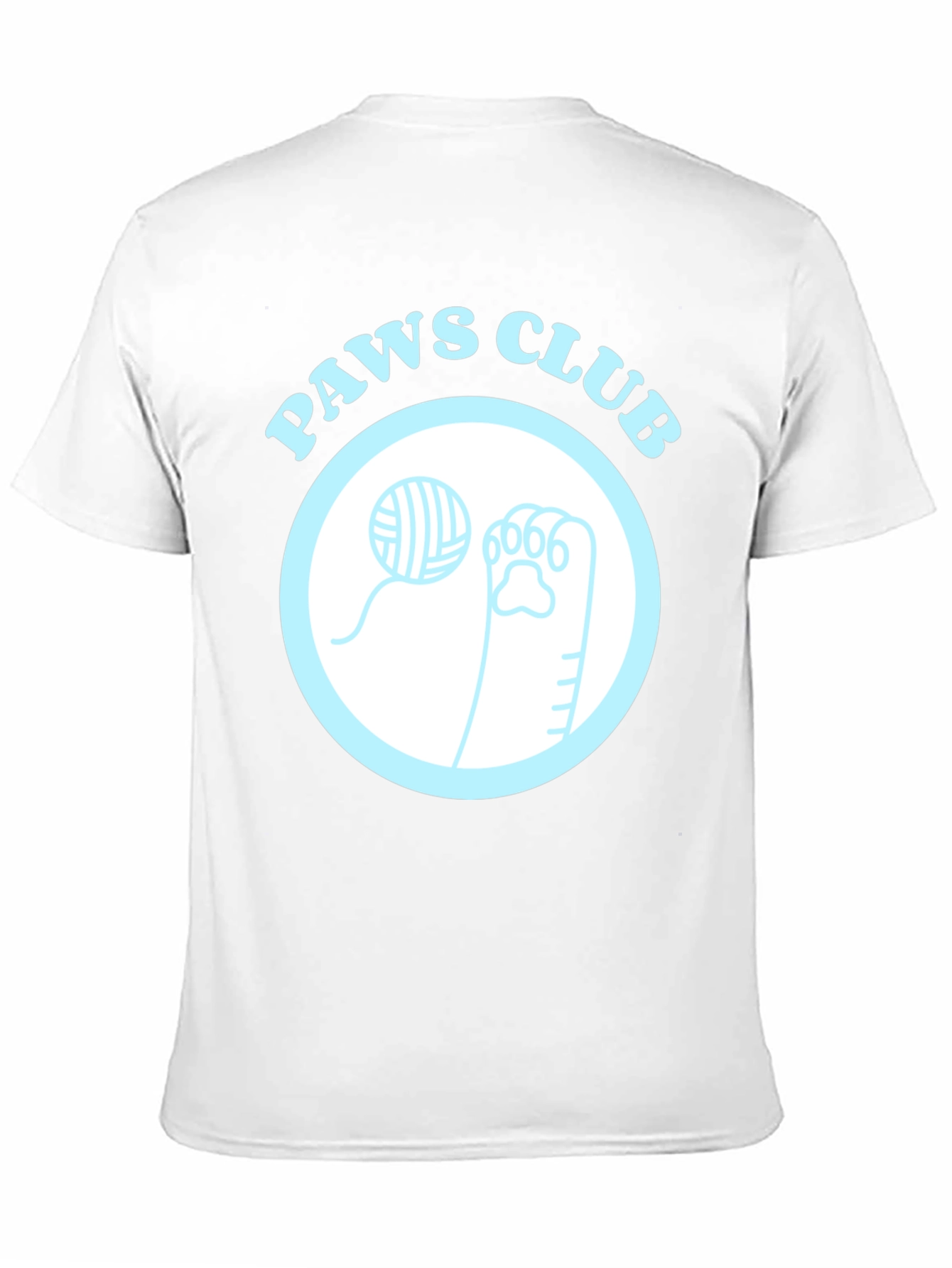 Paws Club Graphic Tee - Black Cotton T-Shirt