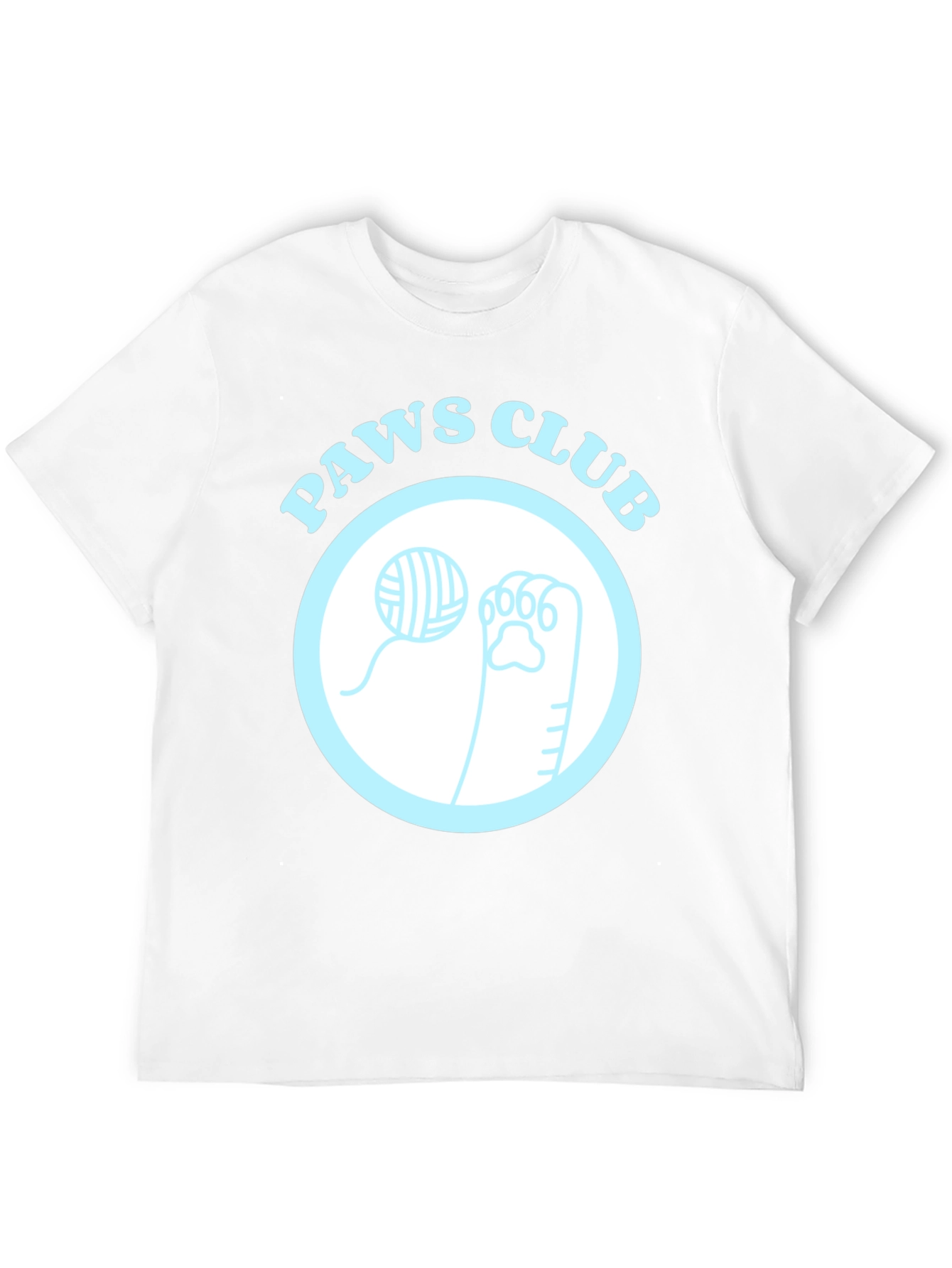 Paws Club Graphic Tee - Black Cotton T-Shirt