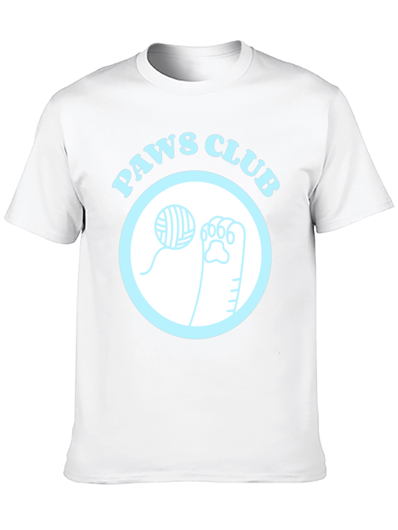 Paws Club Graphic Tee - Black Cotton T-Shirt