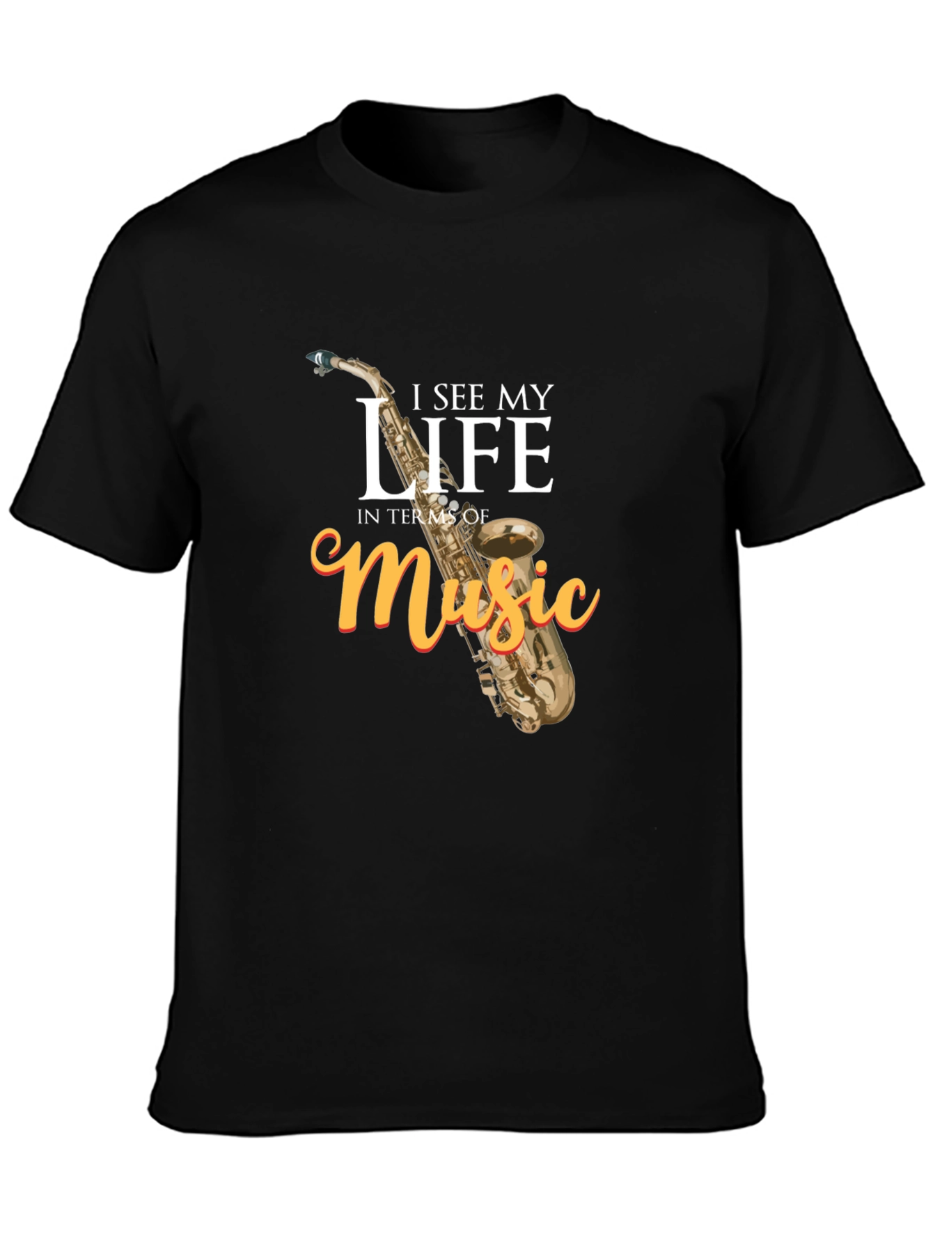 Music Lovers Black Graphic T-Shirt