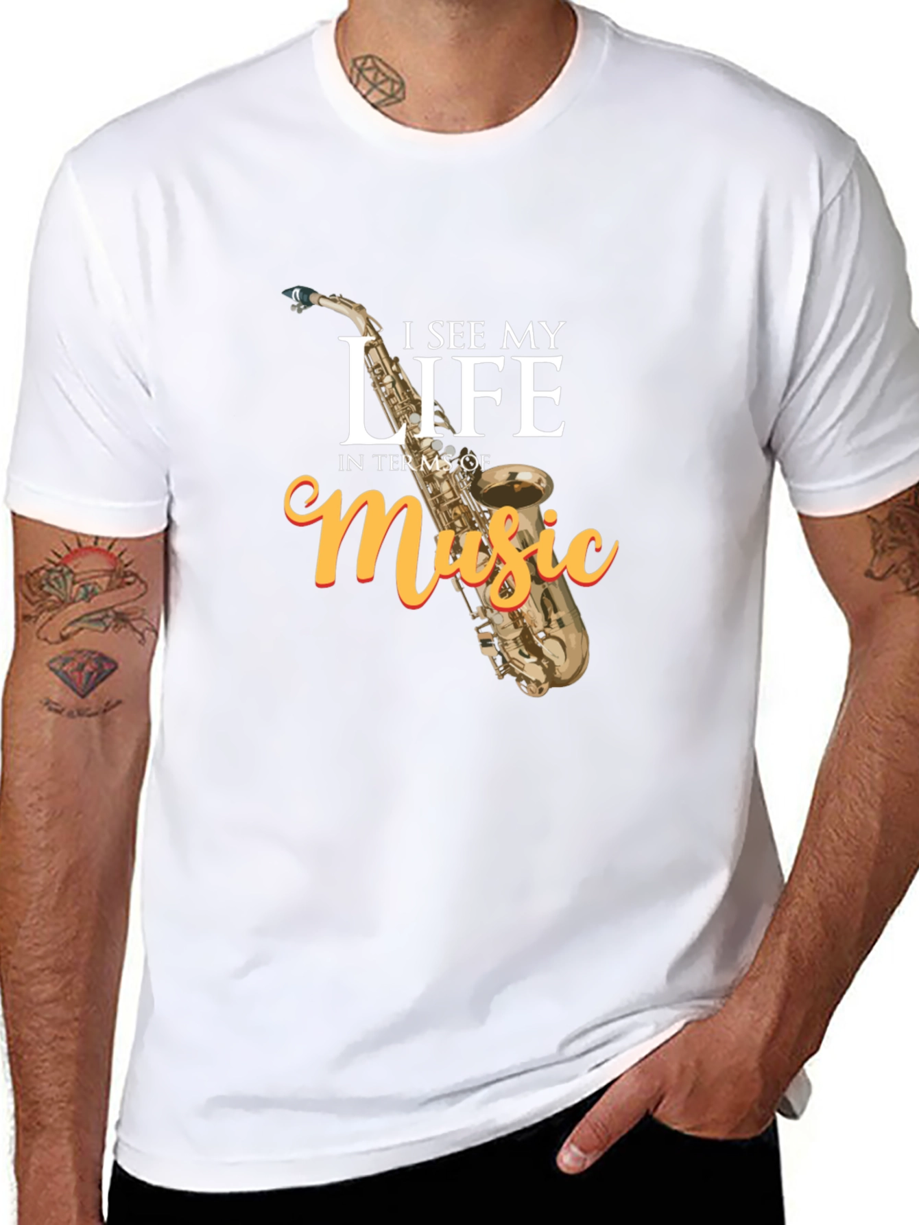 Music Lovers Black Graphic T-Shirt