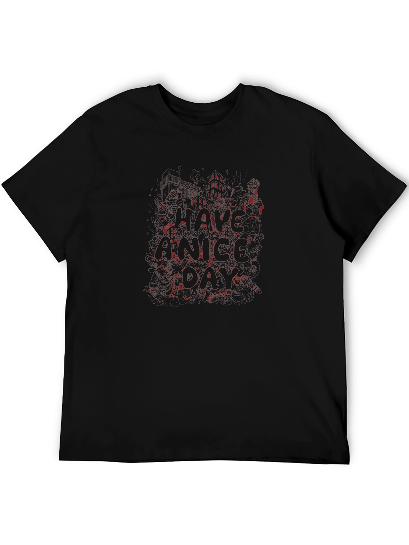 Graphic Print Crew Neck T-Shirt