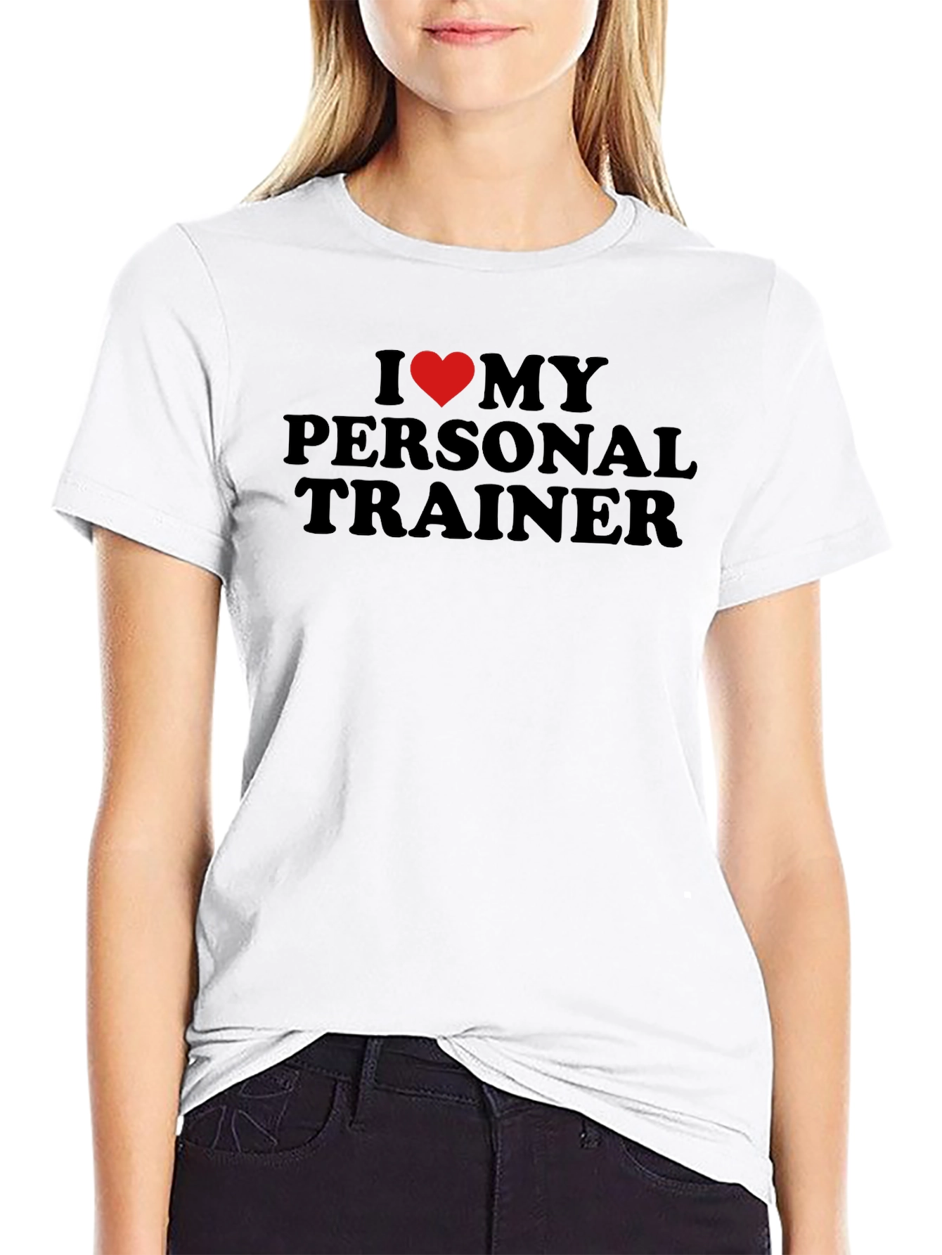 I Heart My Personal Trainer Black T-Shirt