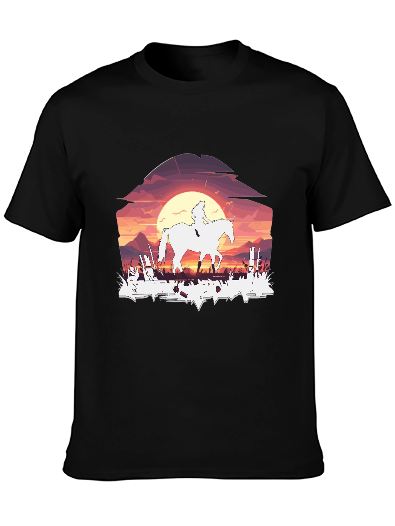 Sunset Rider Graphic Tee - Black