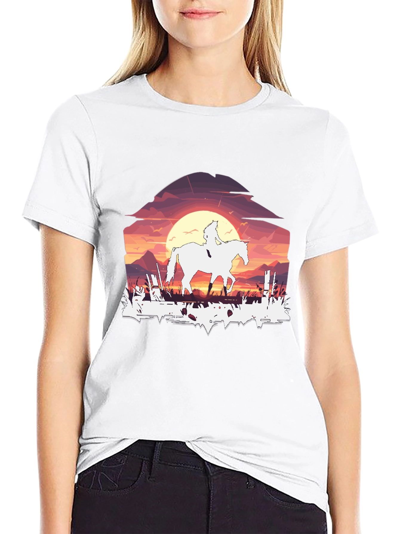 Sunset Rider Graphic Tee - Black