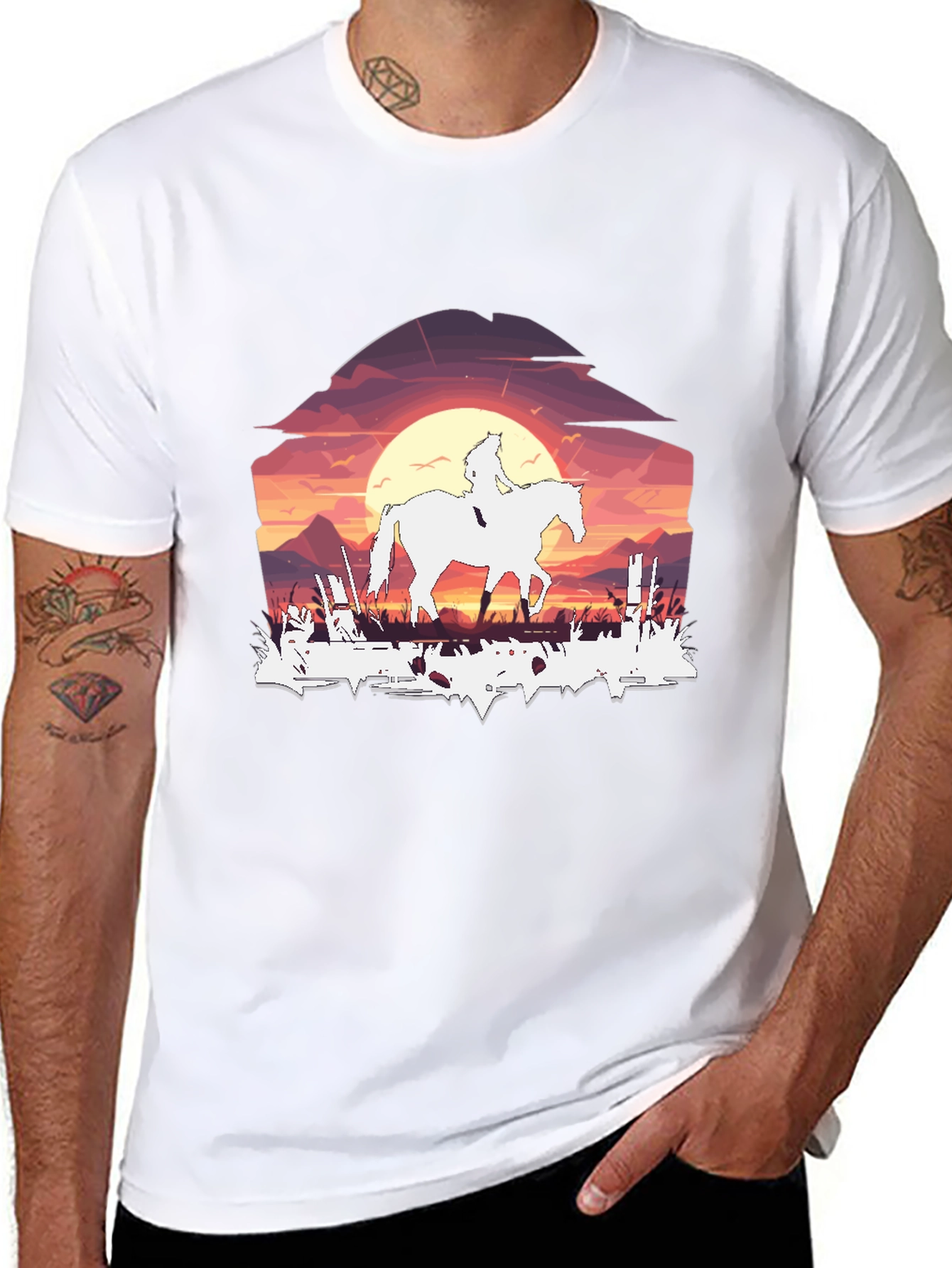Sunset Rider Graphic Tee - Black