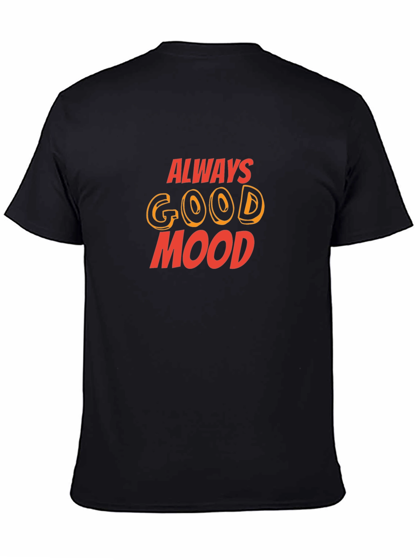 Always Good Mood Graphic Tee - Black Casual T-Shirt