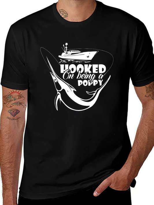 Hooked on Being a Poppy Fishing T-Shirt