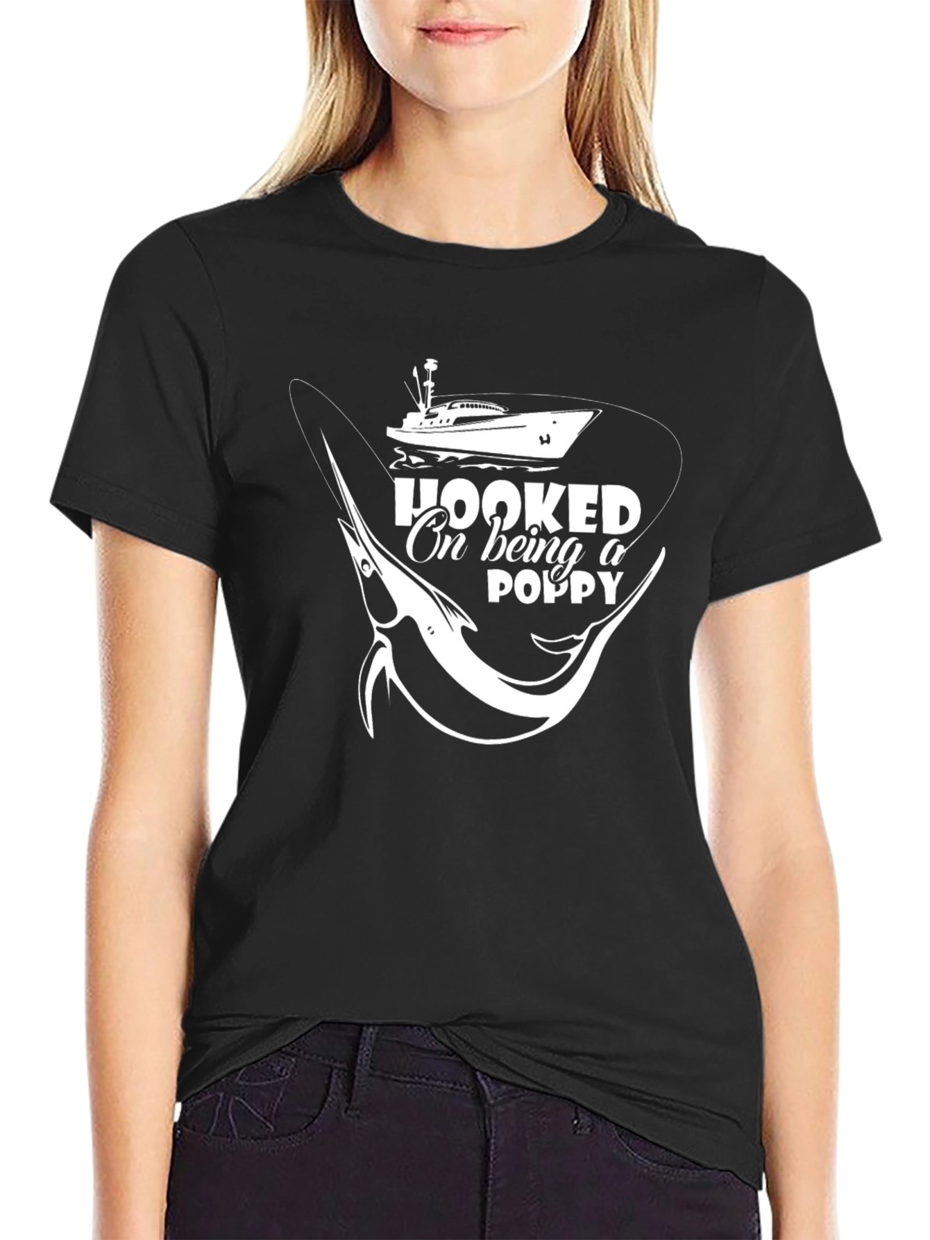 Hooked on Being a Poppy Fishing T-Shirt
