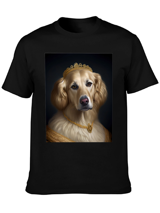 Golden Retriever Queen Black T-Shirt