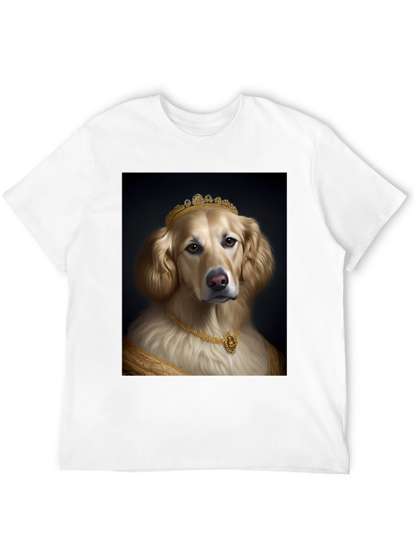 Golden Retriever Queen Black T-Shirt