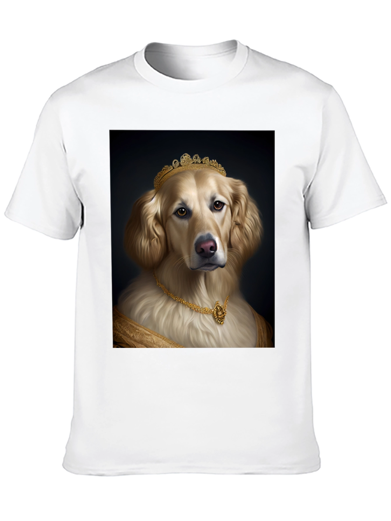 Golden Retriever Queen Black T-Shirt
