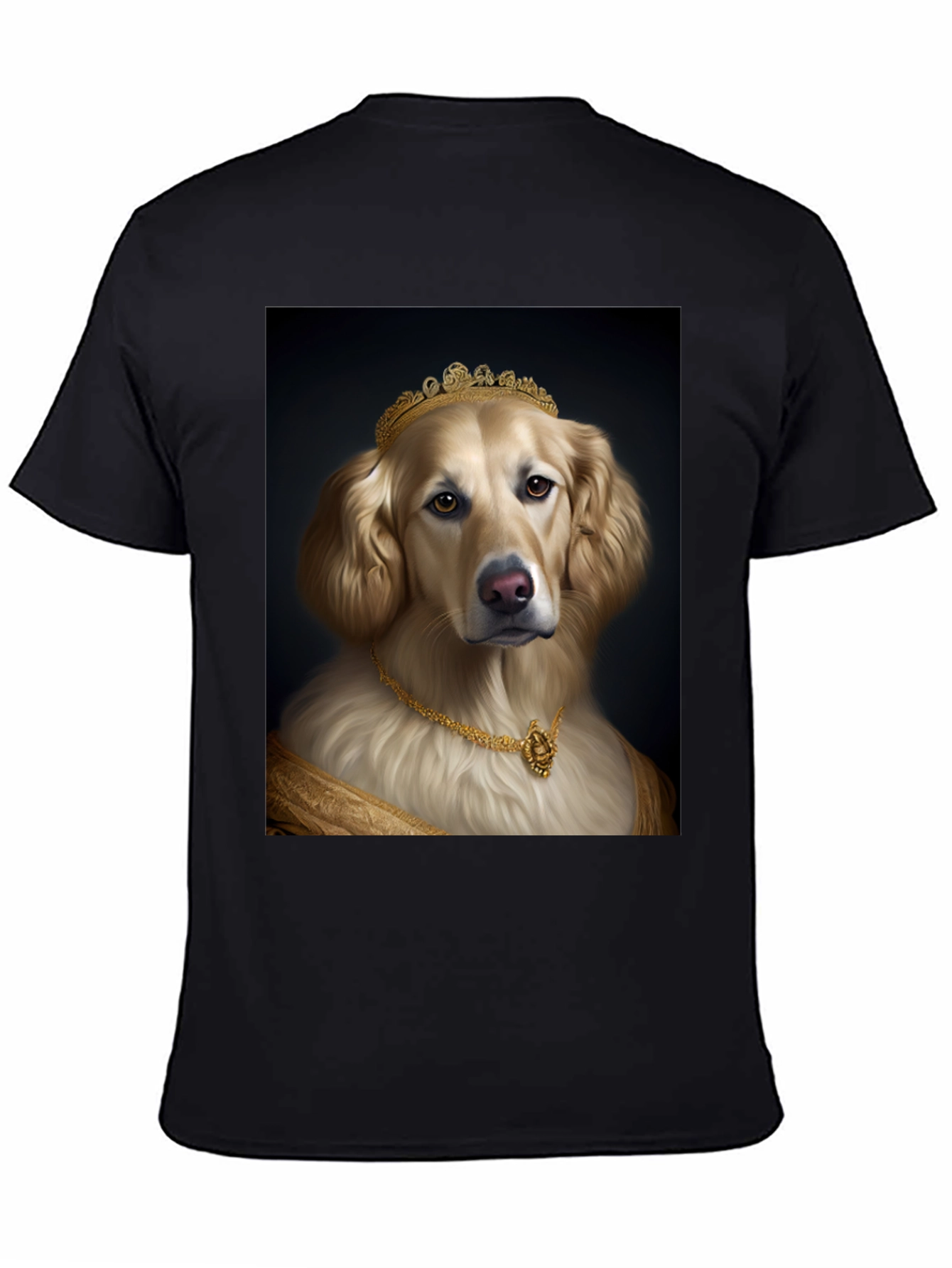 Golden Retriever Queen Black T-Shirt