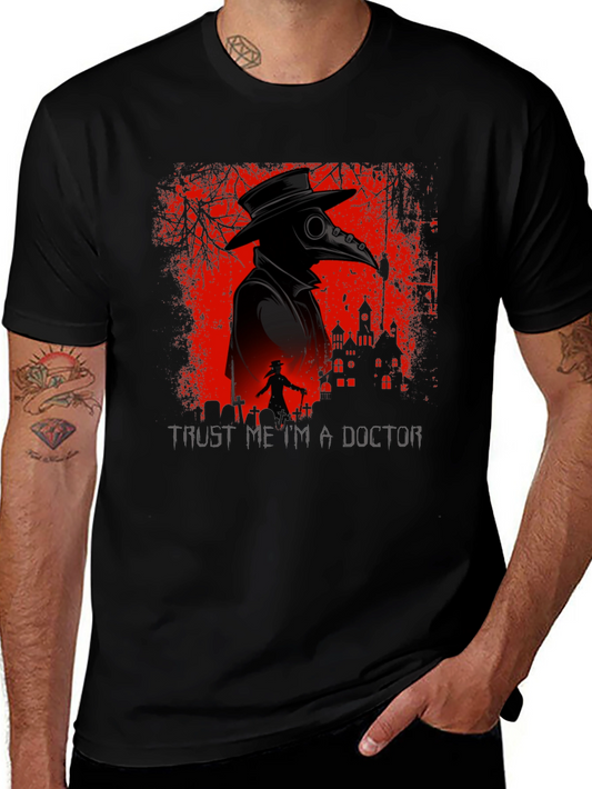 Plague Doctor Graphic Tee - Trust Me Im a Doctor T-Shirt