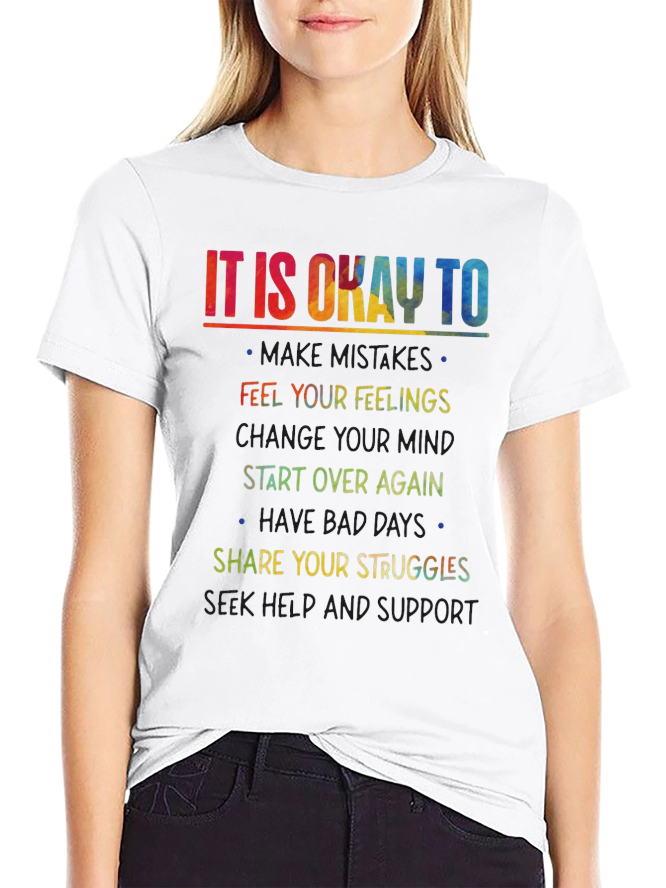 It Is Okay To Graphic Tee - Inspirational Shirt