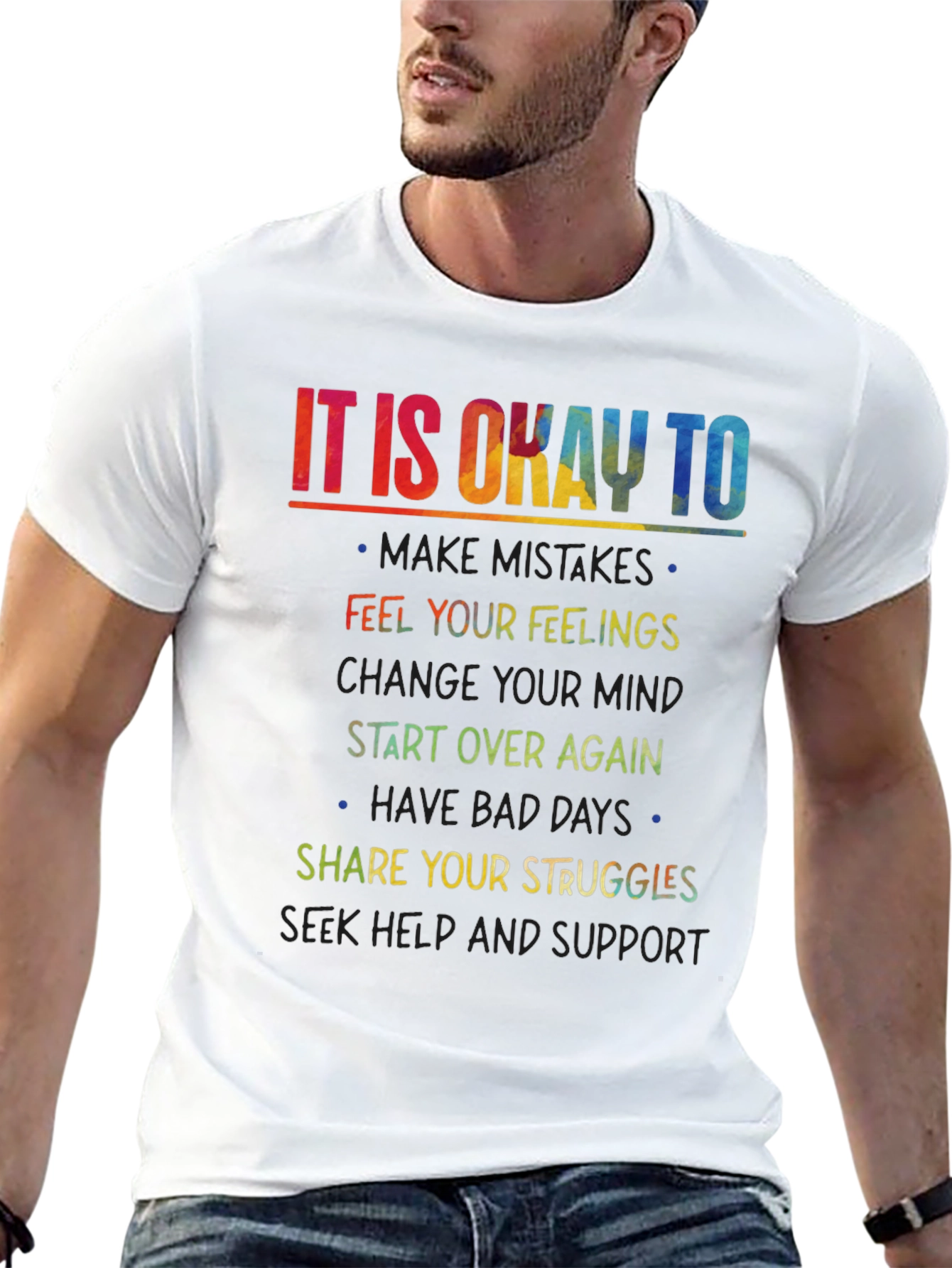 It Is Okay To Graphic Tee - Inspirational Shirt