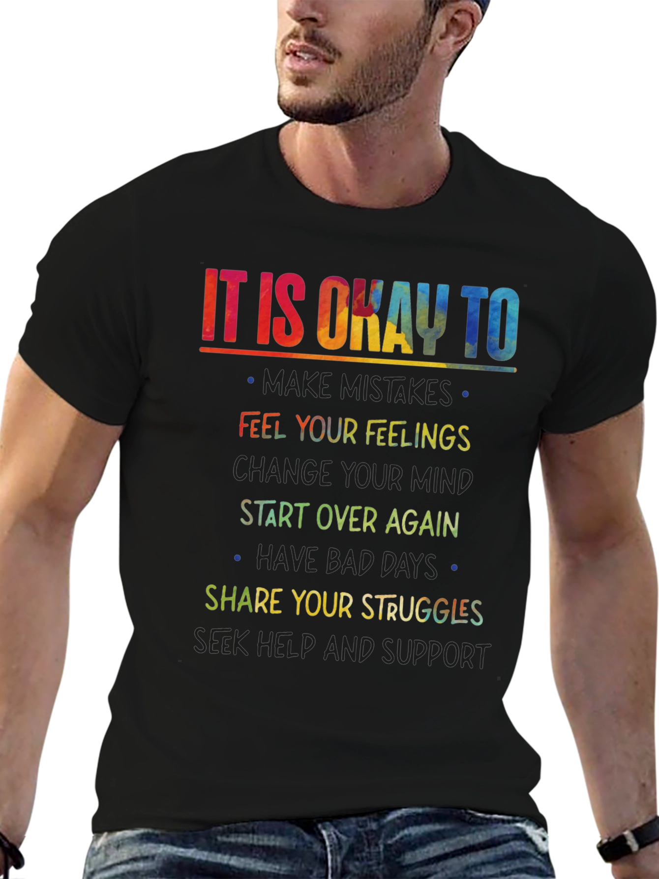 It Is Okay To Graphic Tee - Inspirational Shirt