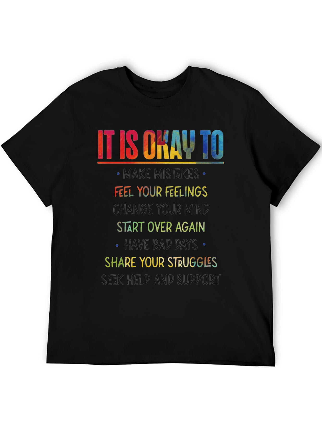 It Is Okay To Graphic Tee - Inspirational Shirt