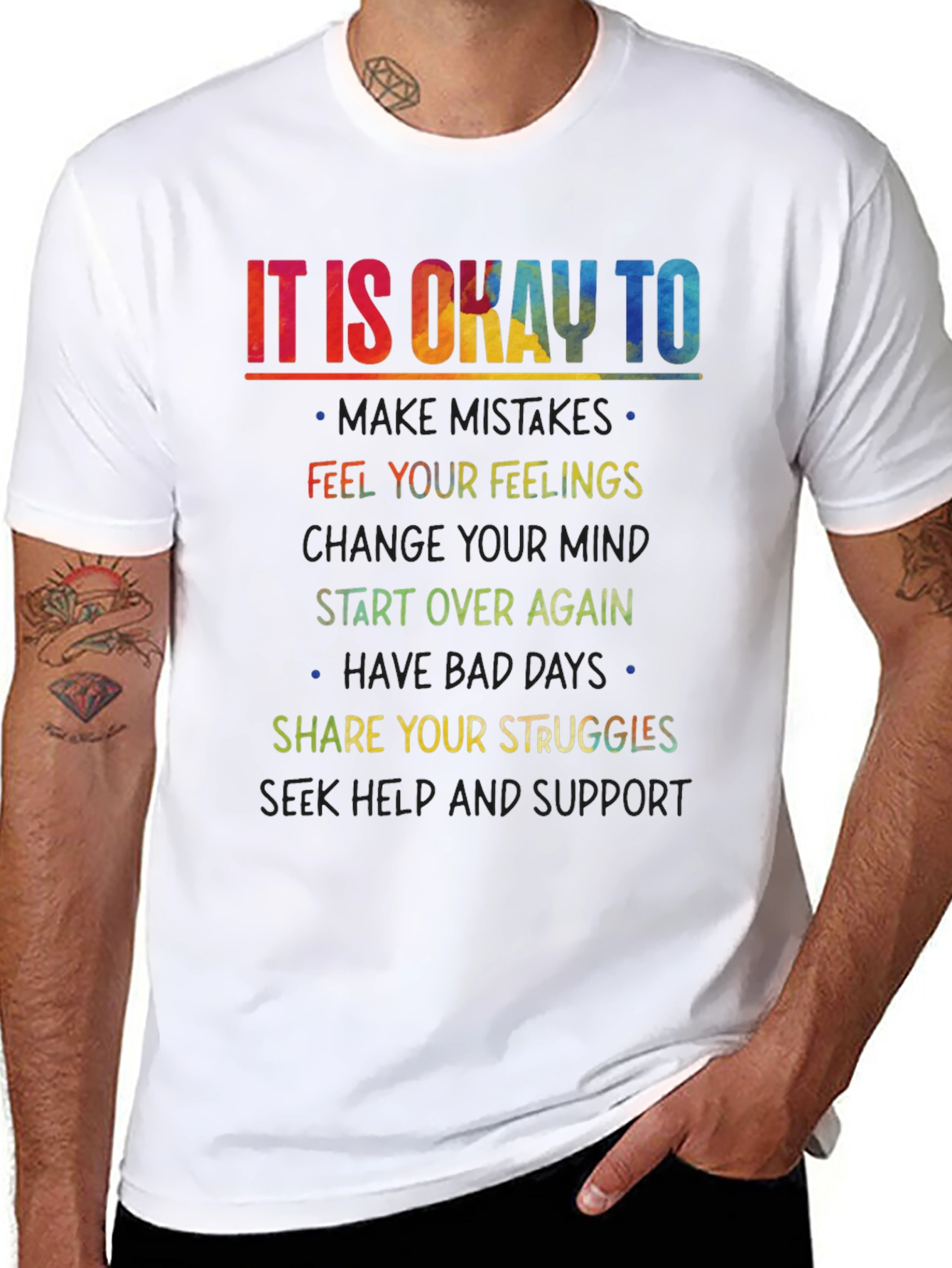 It Is Okay To Graphic Tee - Inspirational Shirt