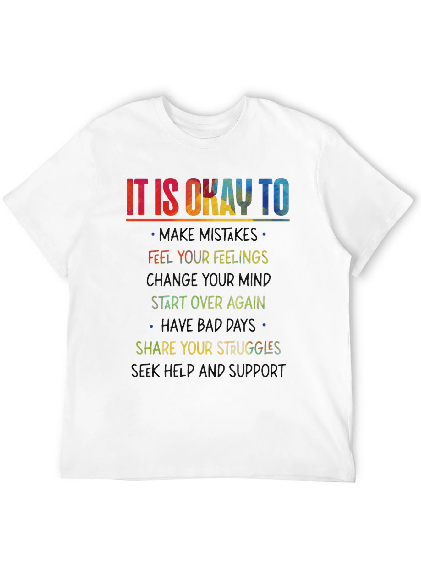 It Is Okay To Graphic Tee - Inspirational Shirt