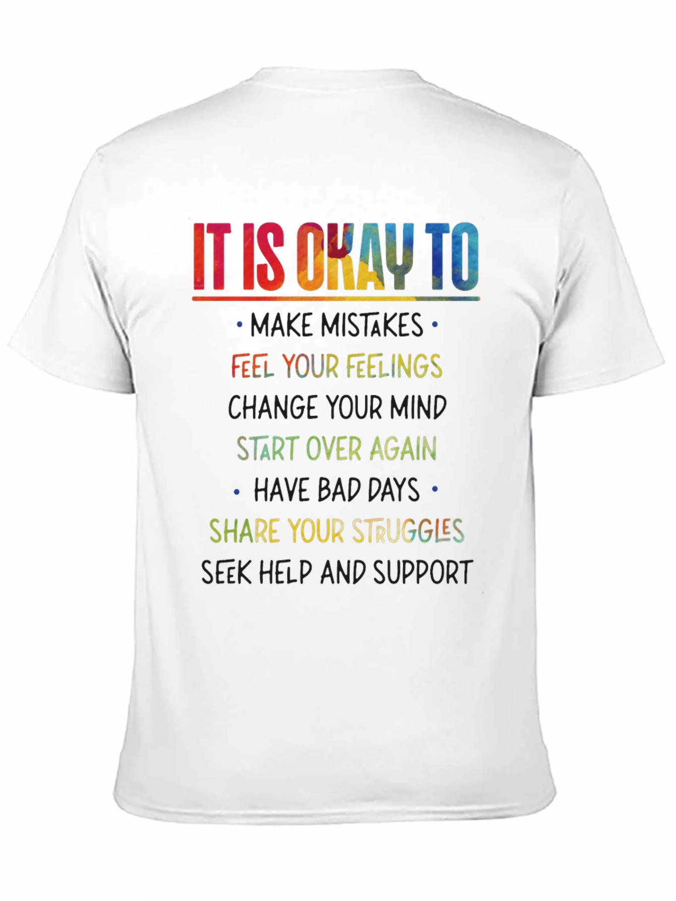 It Is Okay To Graphic Tee - Inspirational Shirt