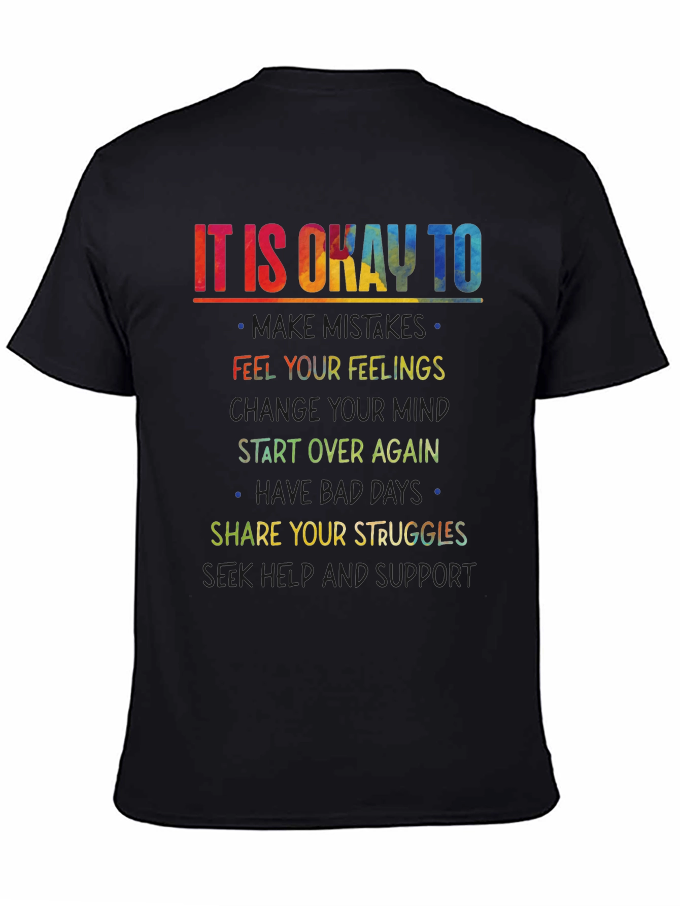 It Is Okay To Graphic Tee - Inspirational Shirt