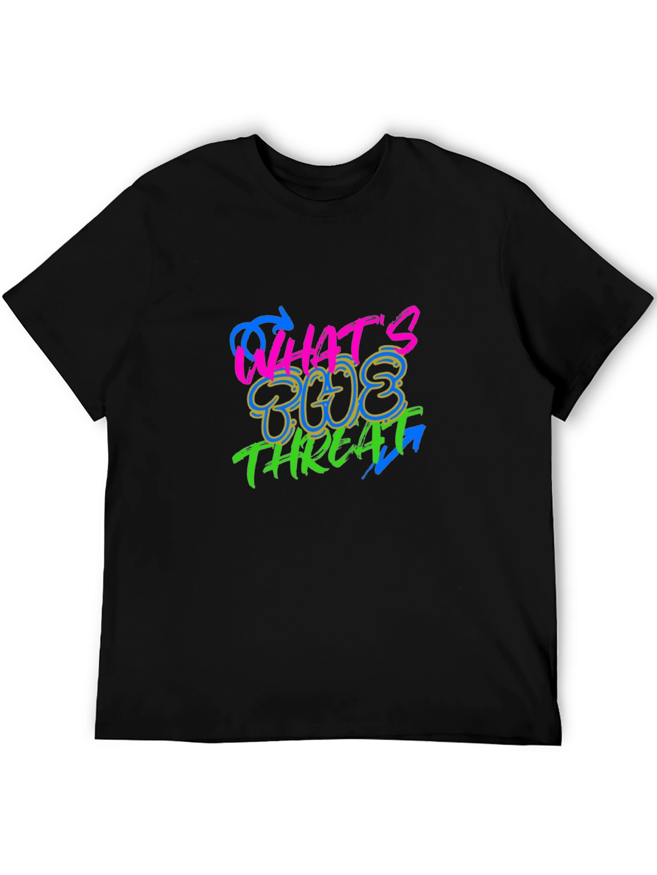 Whats The Threat Graphic Black T-Shirt