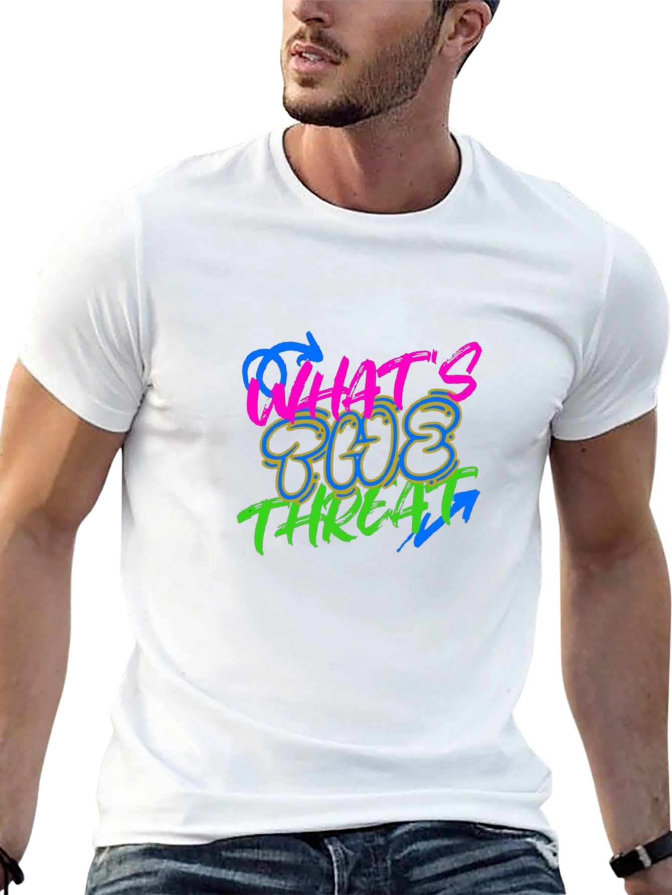 Whats The Threat Graphic Black T-Shirt