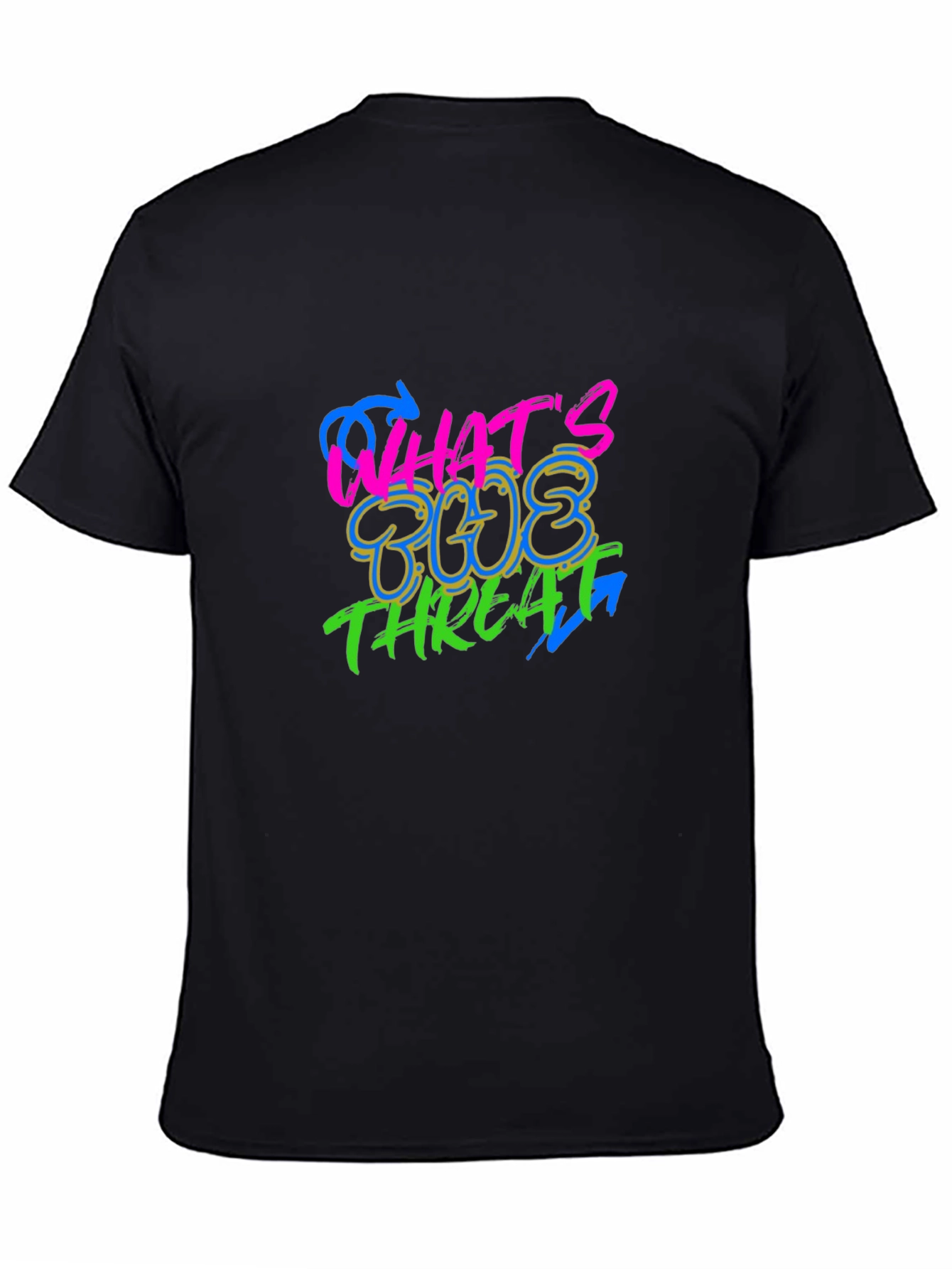 Whats The Threat Graphic Black T-Shirt