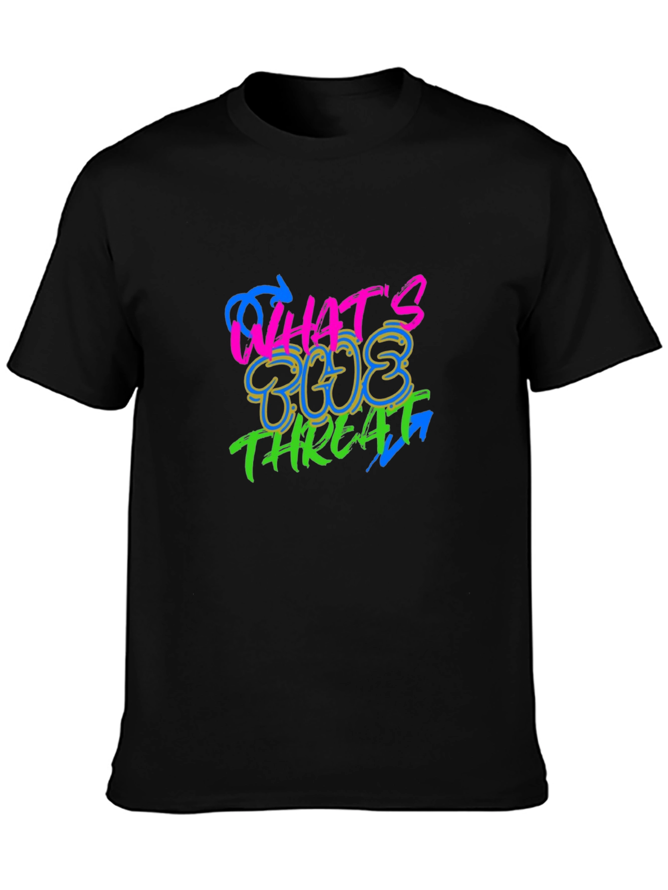 Whats The Threat Graphic Black T-Shirt