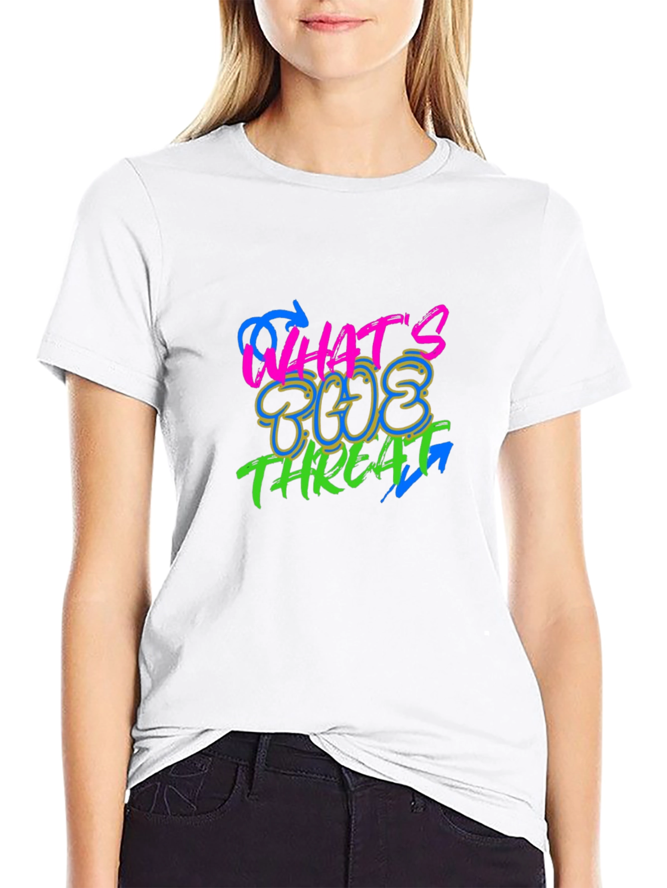 Whats The Threat Graphic Black T-Shirt