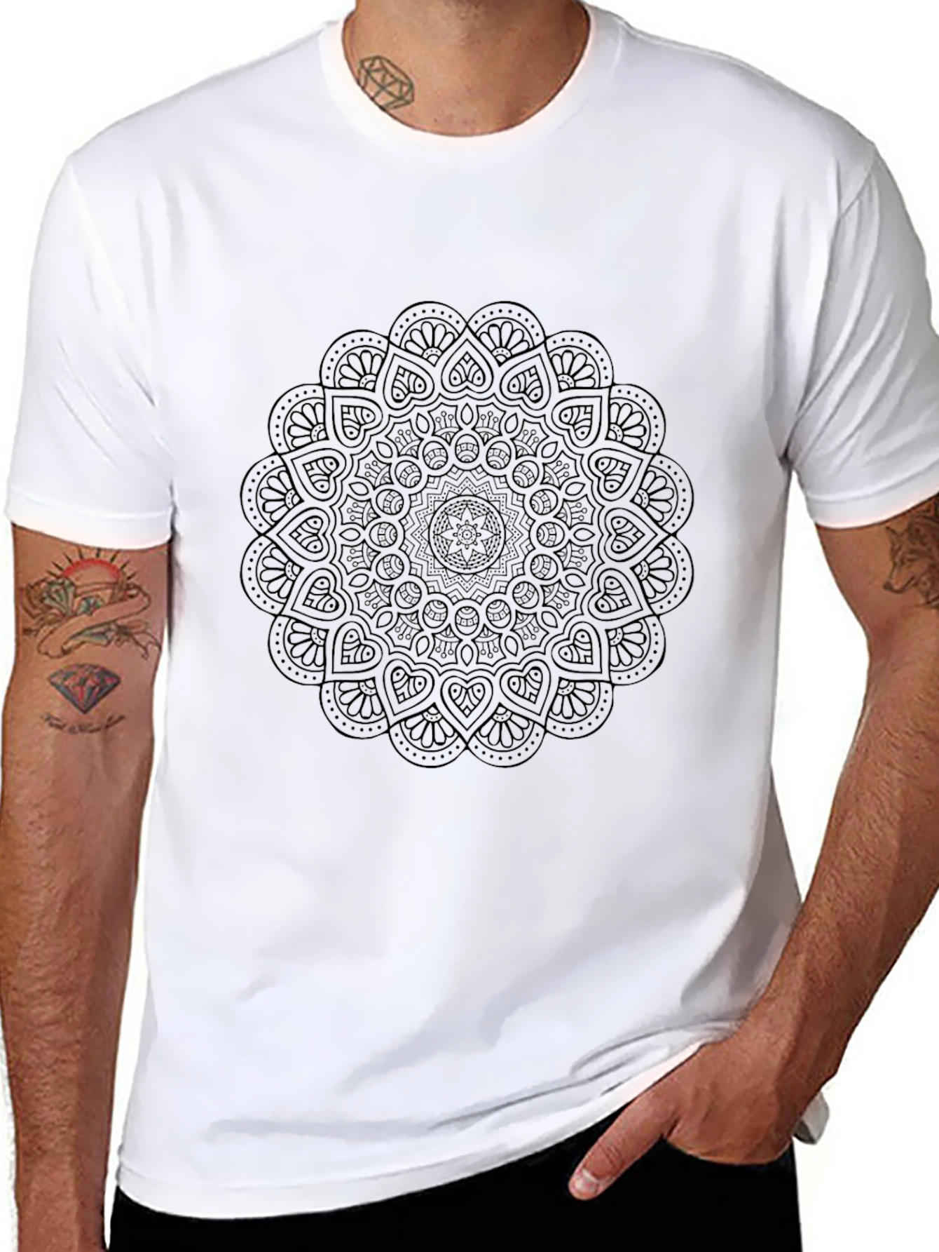 Black Mandala Graphic T-Shirt
