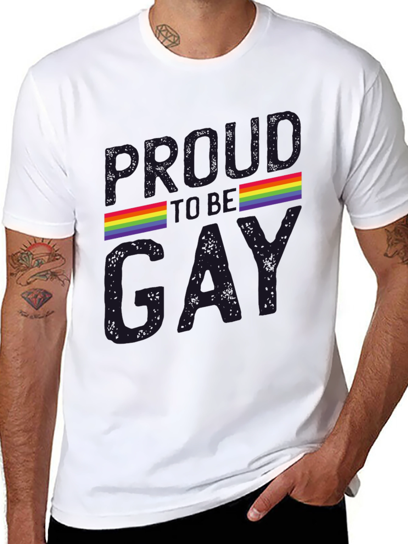 Proud to be Gay Rainbow Pride Graphic Tee