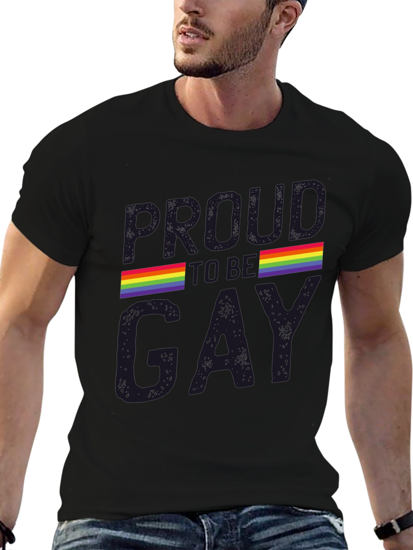 Proud to be Gay Rainbow Pride Graphic Tee