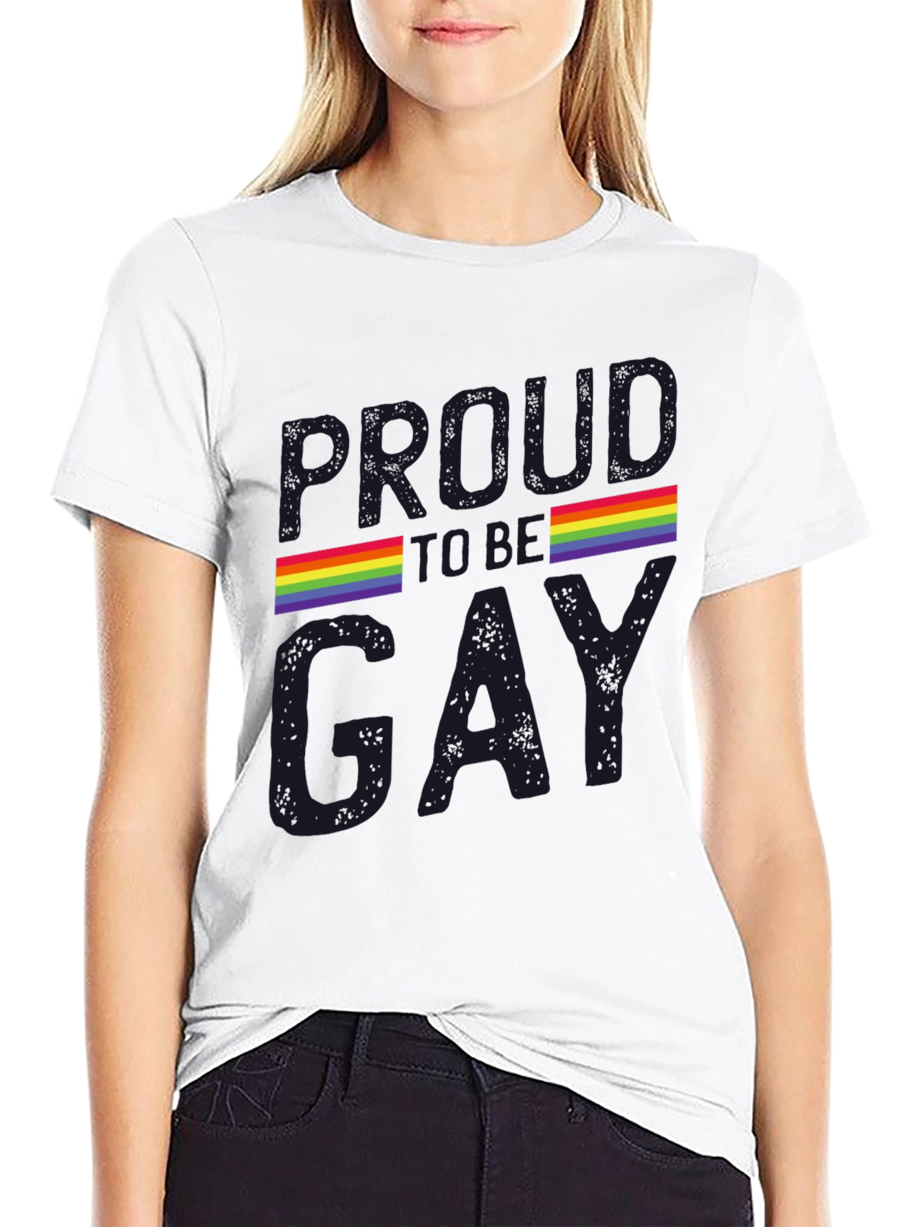 Proud to be Gay Rainbow Pride Graphic Tee