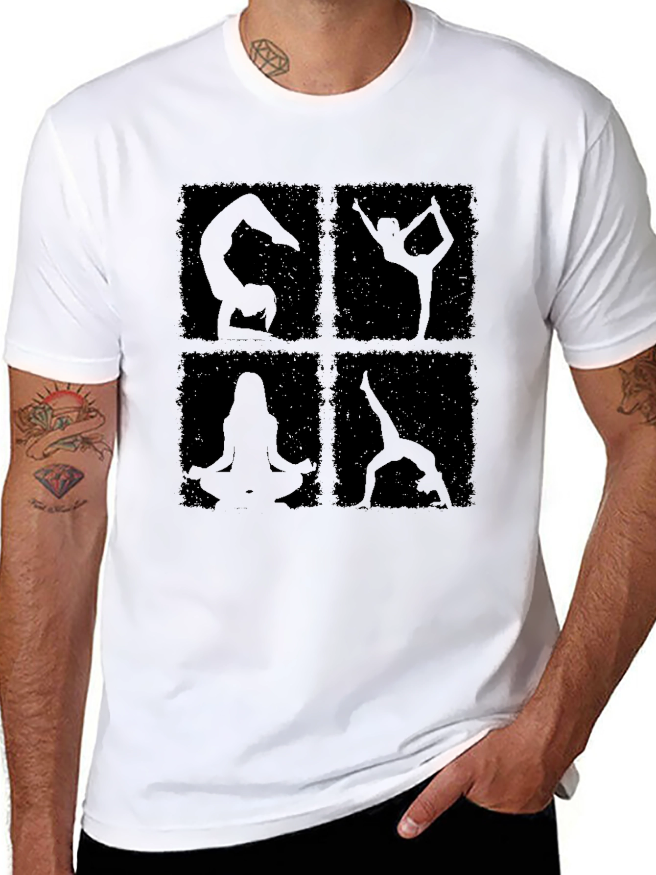 Yoga Pose Graphic Print T-Shirt