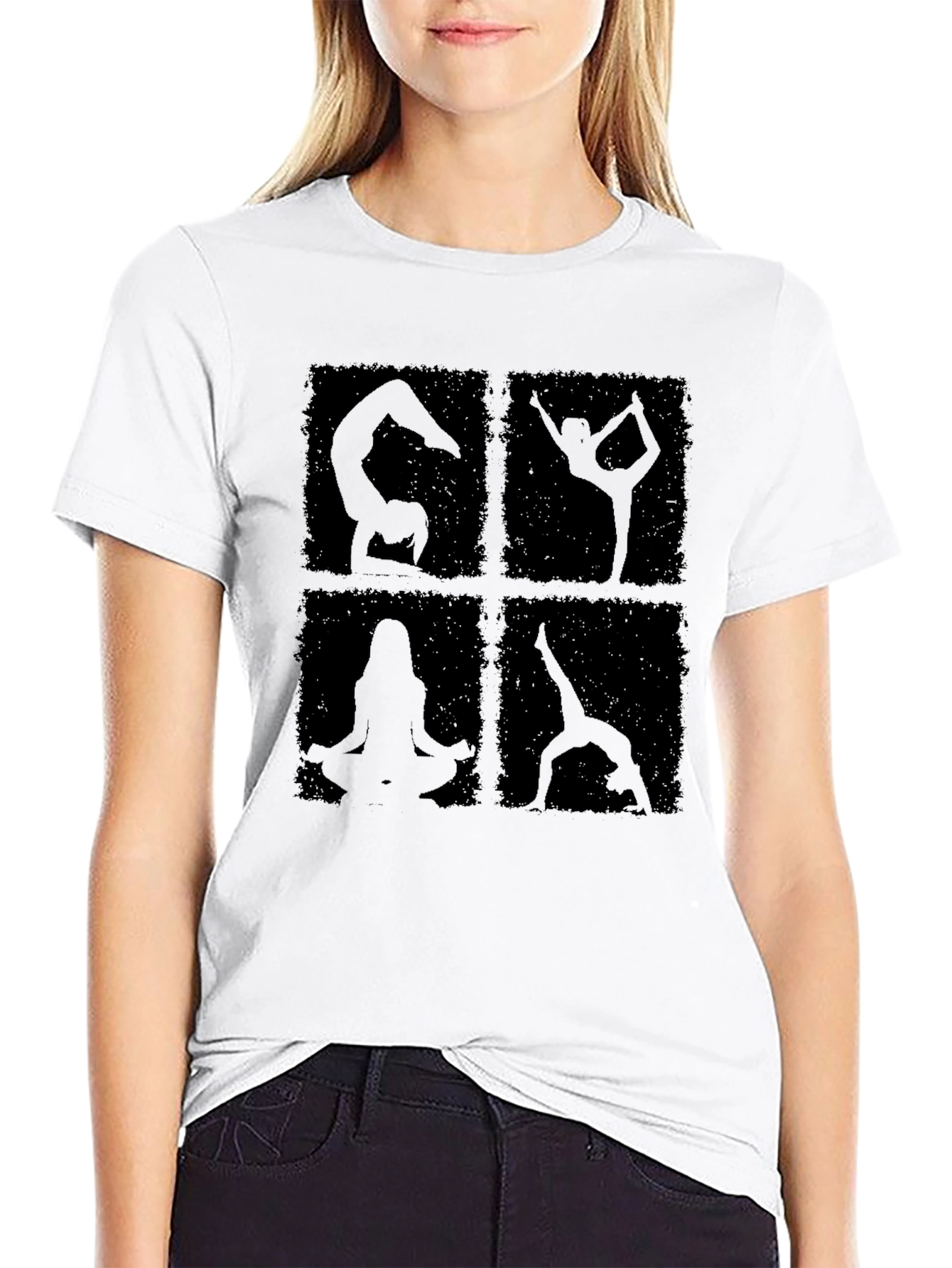 Yoga Pose Graphic Print T-Shirt