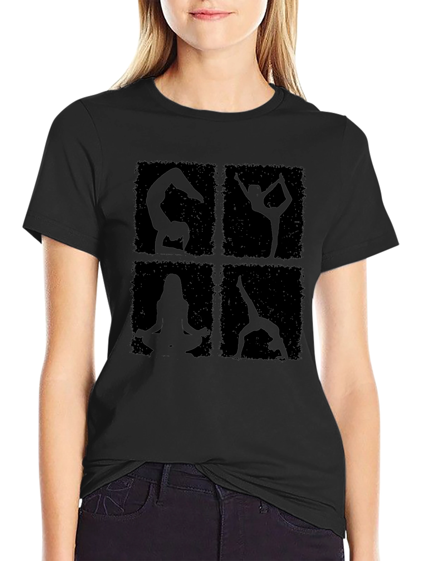 Yoga Pose Graphic Print T-Shirt