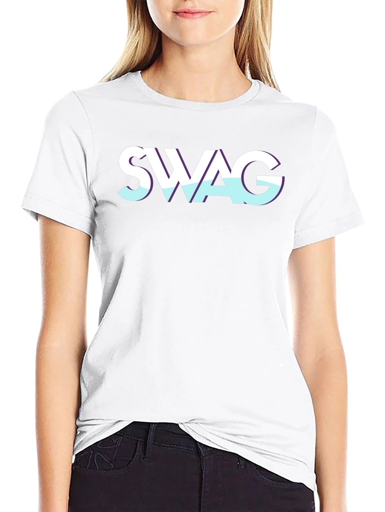 Swag Graphic Tee - Cool Black T-Shirt