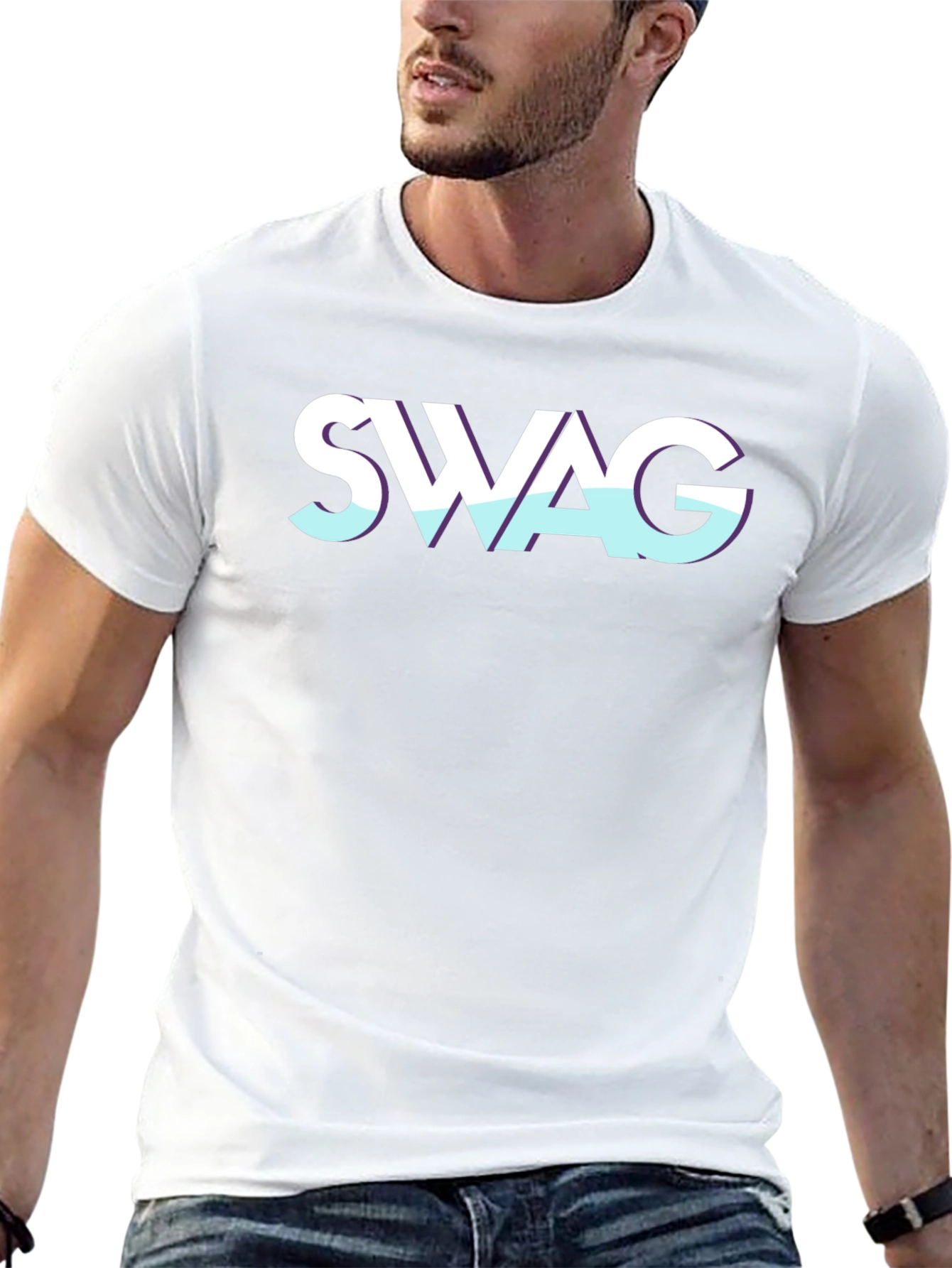 Swag Graphic Tee - Cool Black T-Shirt